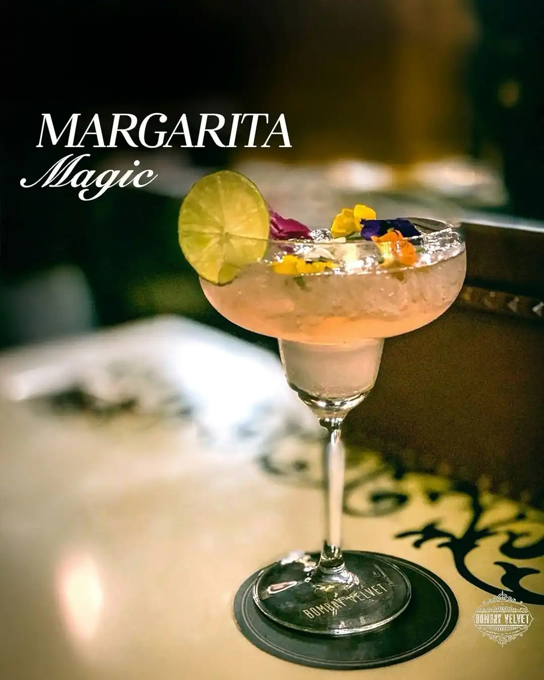 Bright, balanced and just a touch unexpected—our floral margarita layers crisp citrus with delicate botanical notes for a refreshing twist on a beloved classic
